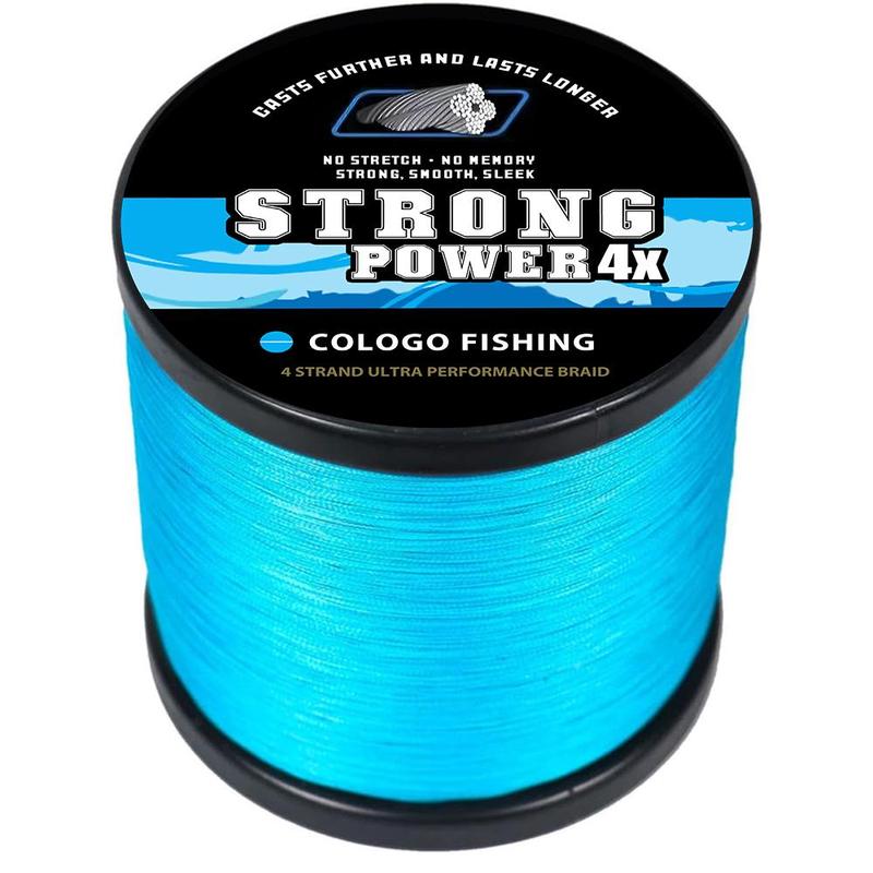 Braided Fishing Line 4 Strands Strong Multifilament PE Braided Line for Seawater 8LB-40LB 546yds 500m Super Strong Super Line Fishing Tackle