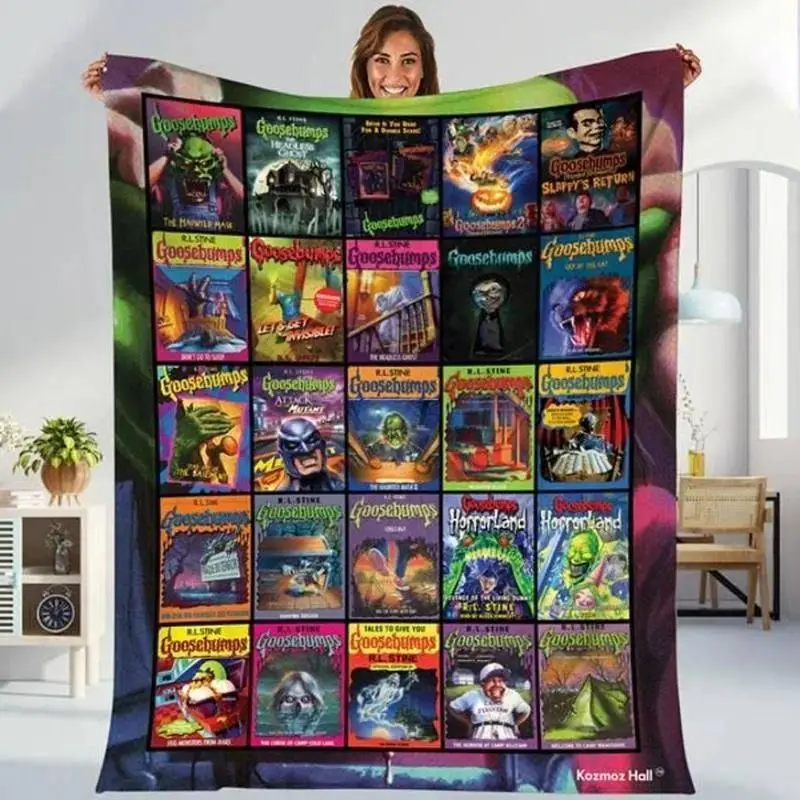 Goosebumps Movie Horrorland Soft Throw Blanket, Versatile Bedding for Home Bedroom Picnic Use, Baby Blankets and Adult Blankets, Ideal Christmas Holiday Gift for Sofa Office Travel birthday gift