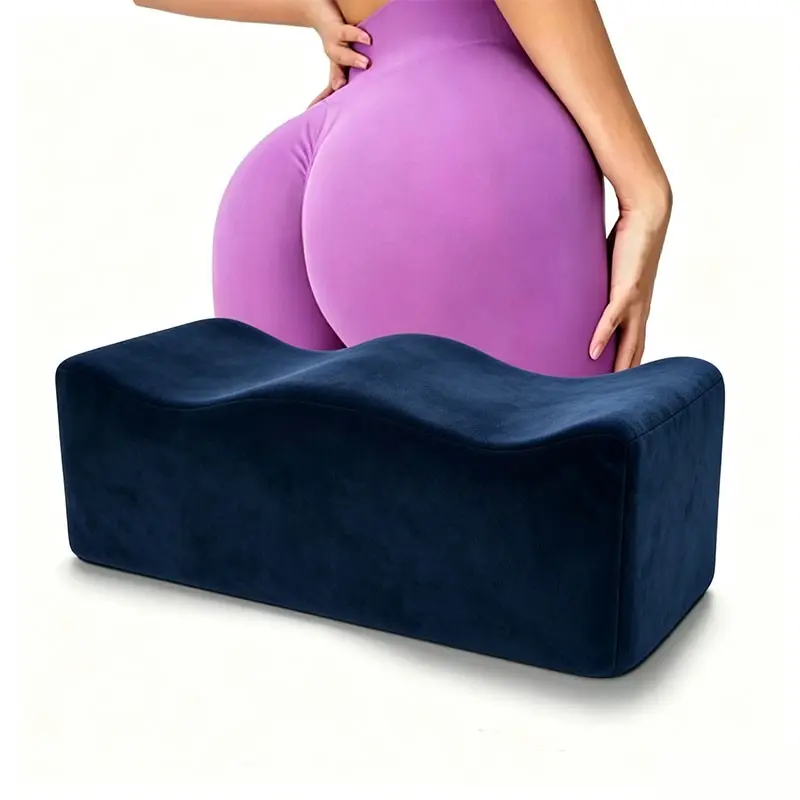 Bbl Leg Cushion Pillow, Post-Op Recovery Pillow, Removable Velvet Cover, Comfortable Fit for Office, Living Room, Bedroom