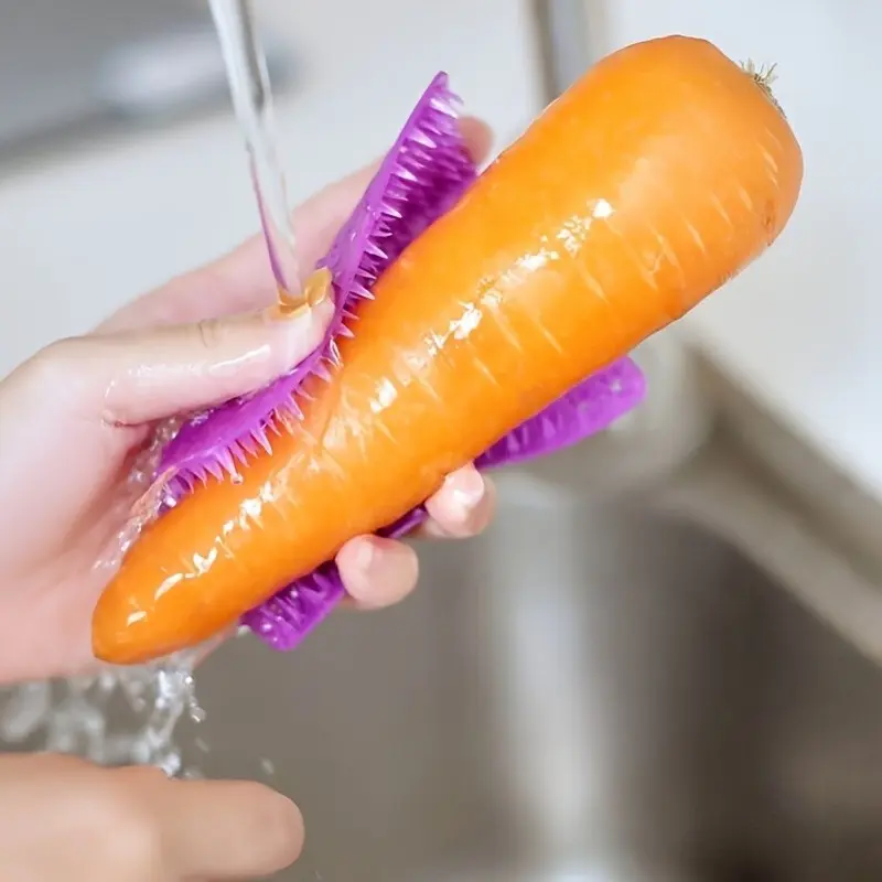 Multi-Functional Fruit and Vegetable Cleaning Brush, Flexible Cucumber Cleaner, Kitchen Tool for Efficient Food Prep, Ideal for Home Cooks