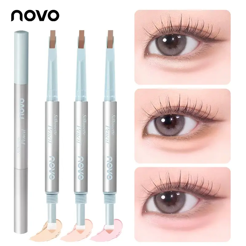 Dual-Ended Eye Brightening Stick, Smooth and Moisturizing, Long-Lasting, Waterproof, Smudge-Proof, 3D Eyebrow Highlighter, Single Color Eyeliner, Makeup Cosmetic