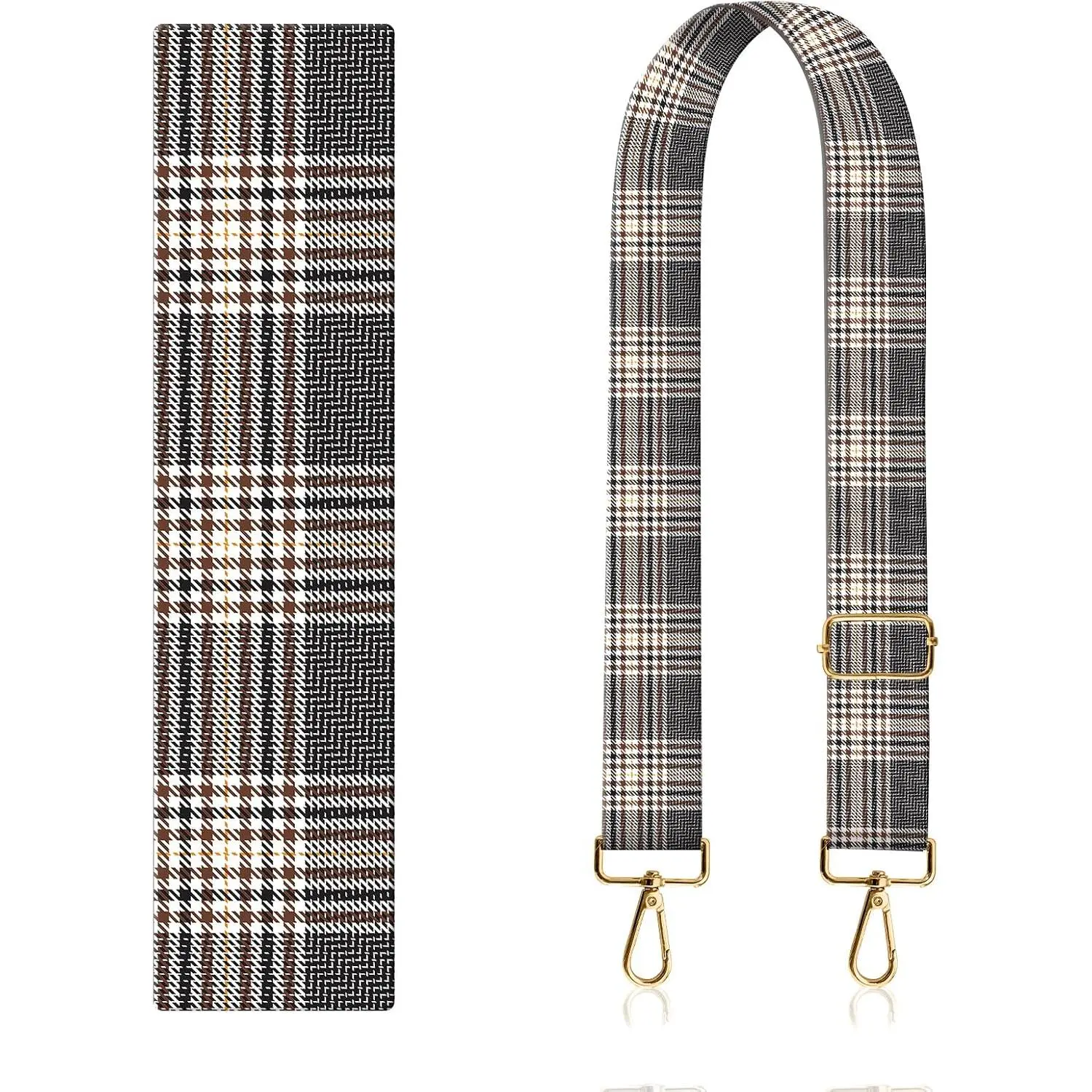 Purse Strap  Crossbody, Golden Buckle 1.5" Wide Cute  Strap Adjustable Canvas Straps Handbag Strap