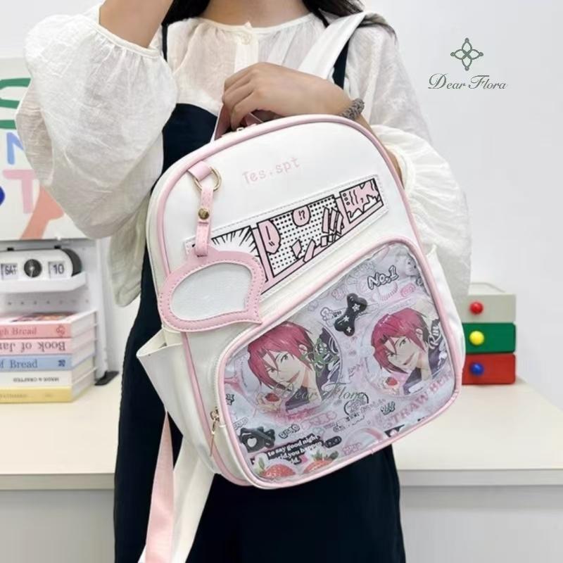 Y2k Anime Ita Backpacks Girls Transparent Bag Students DIY Display Schoolbag Cute Large Capacity Rucksack Casual Travel Knapsack