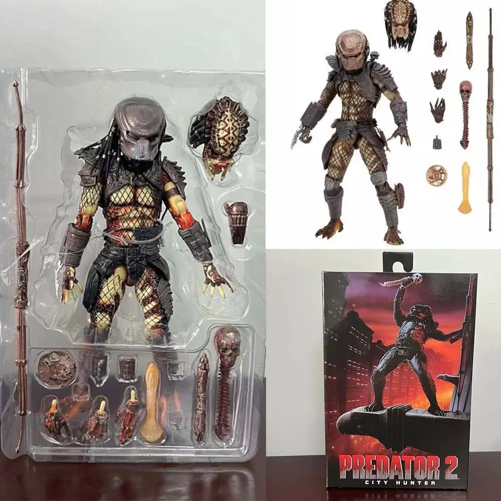 2026 hot item NECA Predator 2 City Hunter Figrue Ultimate 1990 Predator 2 City Hunter Model HandMade Toy Collection Birthday Gifts