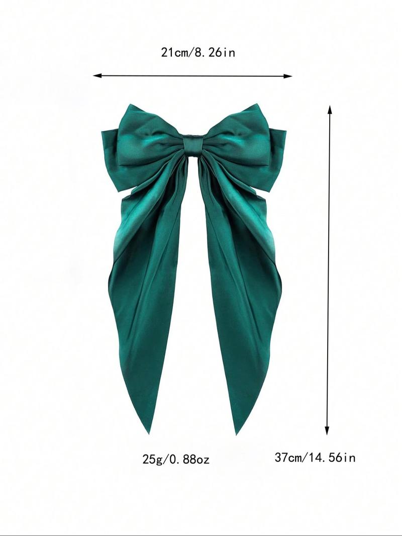 Summer Bowknot Decorated Hair Clips, Plain Color Hair Clips, Hair Accessories for Party & Daily Use, Cute Headwear Suitable for Thick Hair, Barrettes