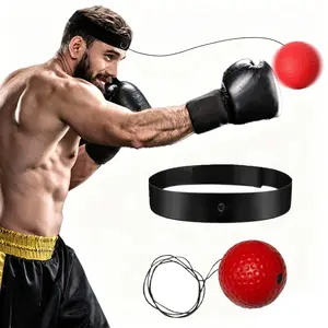 Boxing Reflex Ball Headband Set - Includes 1 Ball and 1 Adjustable Headband for Beginner Proficiency Improvement, Great Boxing Equipment