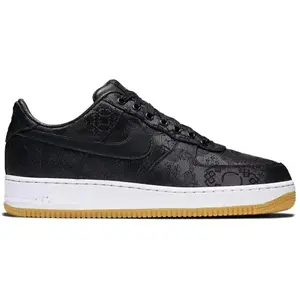 Nike x Fragment Design x CLOT Air Force 1 Low Black Silk Sneakers Unisex Verifiable, with credentials and supporting global authentication