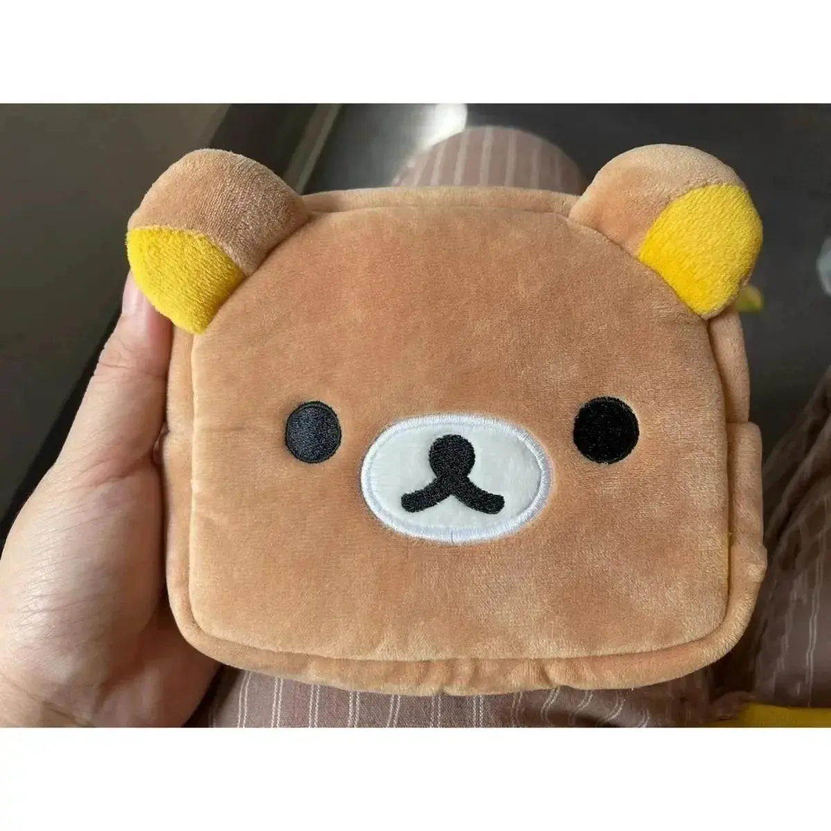 Bear Pencil Bag, Plush Cartoon Makeup Organizer, Cute Cosmetic Storage Case for Vanity & Beauty Supplies