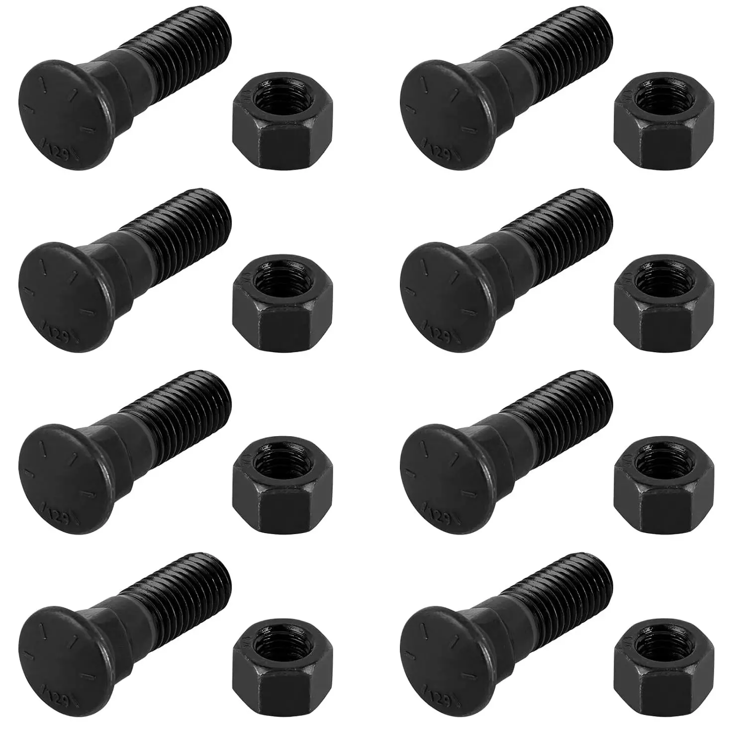 8Pcs 5/8 Cutting Edge Bolts for Bucket and Grader Blade 5/8"-11 x 2-1/4" for Snow Plow Construction Machinery