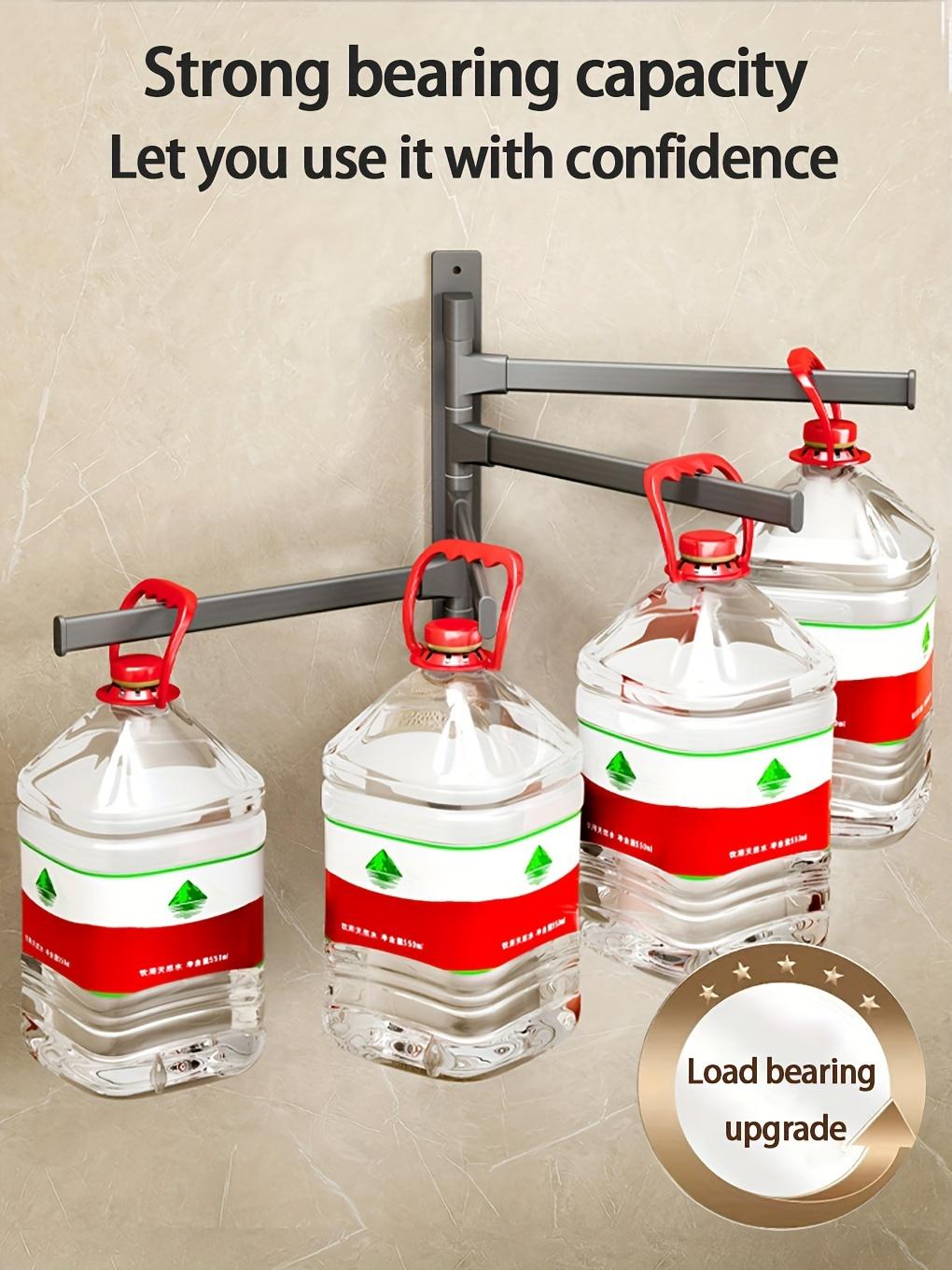 Multi-bar rotating towel rack, wall-mounted bathroom towel rack, space-saving corner hooks, metal rod with smooth rotation