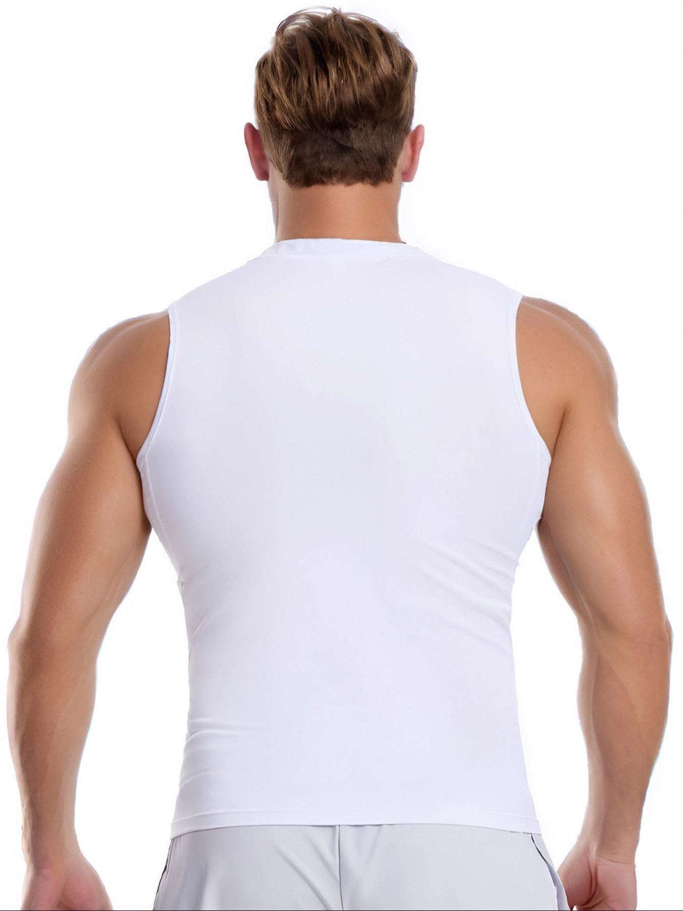 Men's Letter Print Sleeveless T-shirt, Regular Fit Casual Sleeveless Top for Summer, Men's Top for Gym Workout Running, Fitness Workout Vest, Sport Vests