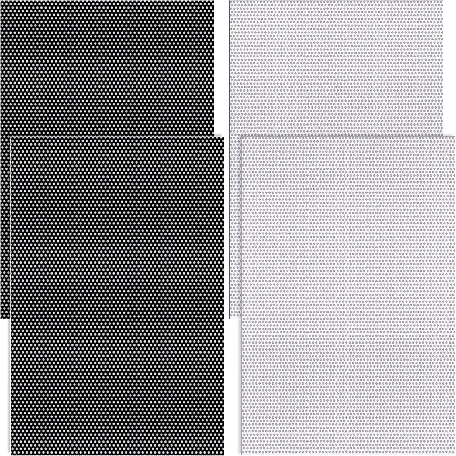 4 Sheets Fursuit Eyes Mesh, 1mm  Printable Blank Eye Mesh, PVC Blank Canvas Sheet for Furry  Props Fursuits Handicrafts Doll Making- Black & White
