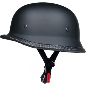 German-style motorcycle half helmet, vintage half-face helmet, suitable for adult men and women, DOT certified