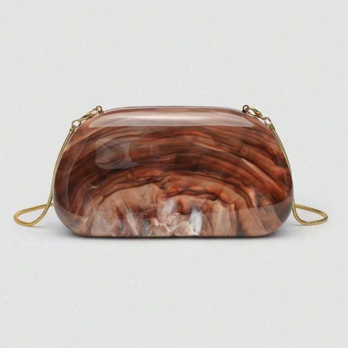 Acrylic Clutch Bag with Chain,  Rebellious Party Bag, Personalized Gift Choice, Comfortable And Fashionable, Stylish Handbag, Accessory Fashionable Style Crossbody Bag Suitable for All Occasions, Affordable Luxury Feel, Crossbody Bag, Ideal for Valentine'