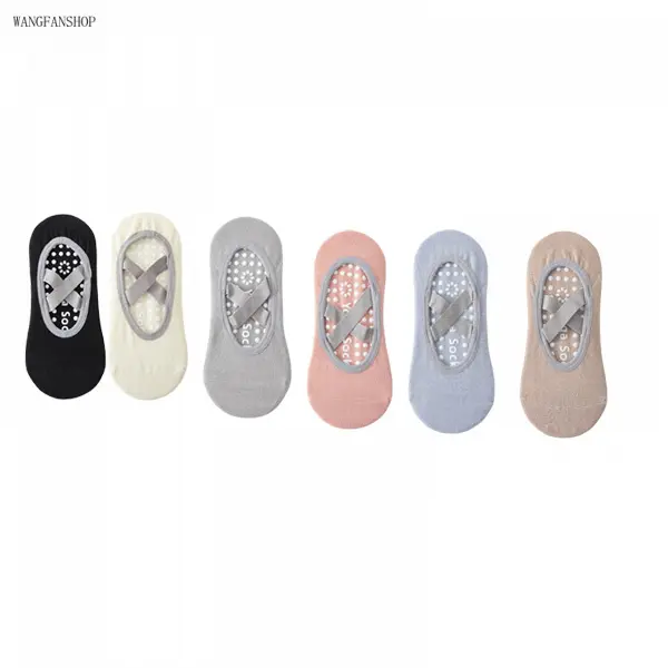 Women 6 Pack No Show Yoga Boat Socks, Full Silicone Anti Slip Gripper Pilates Dance Socks, Soft Moisture Wicking Breathable Polyester Hosiery for Fitness Studio Indoor Daily Activities,cosplay,accessory,