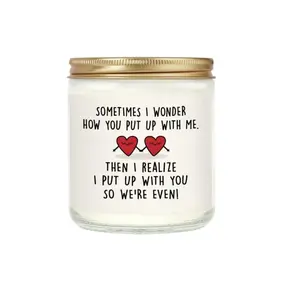 Handmade Anniversary Decorative Candle Ambiance Gift for Him & Her, Funny Birthday Gift for Boyfriend, Girlfriend, Husband or Wife, I Love You Gift, Christmas and Valentine's Day Gift for Couples, Romantic Candle Gift, Scented Candles, Handcrafted Candle