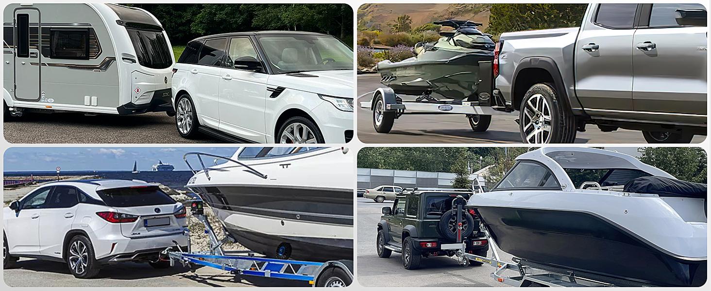 Nilight 8FT 7-Way Trailer Plug Socket Extension Cable Durable Connection Protection Cover