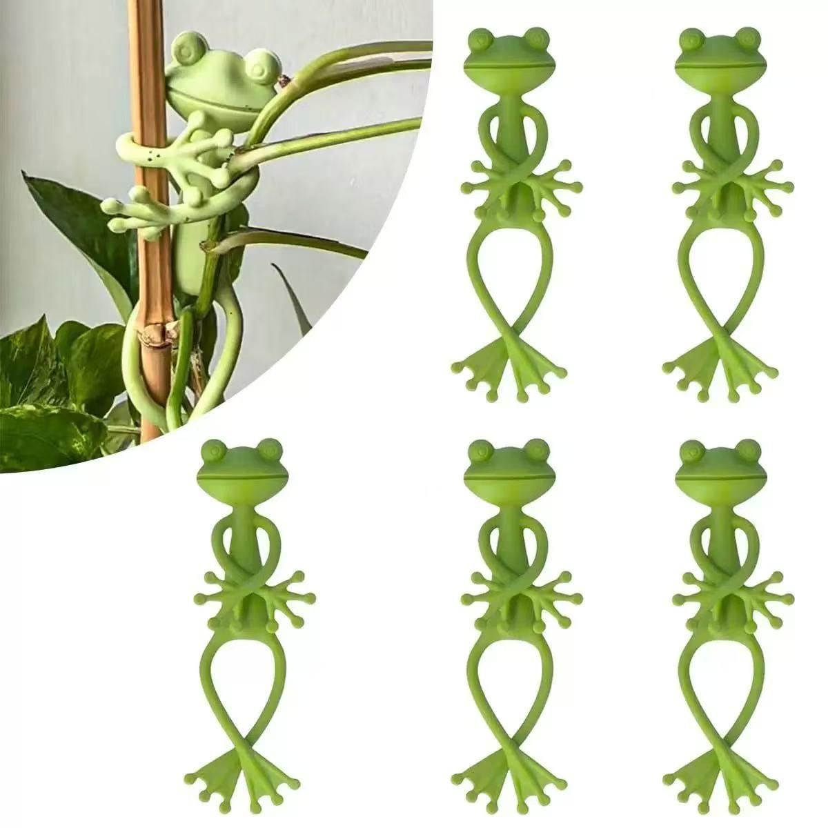 Frog Plant Stand Holder - Cute Flower Pot Clips for Climbing Plants, Indoor Outdoor Use, Stable Support to Make Plants Grow Upright Frog Plant Stand Holder - Cute Flower Pot Clips for Climbing Plants, Indoor Outdoor Use, Stable Support to Make Plants Grow Upright