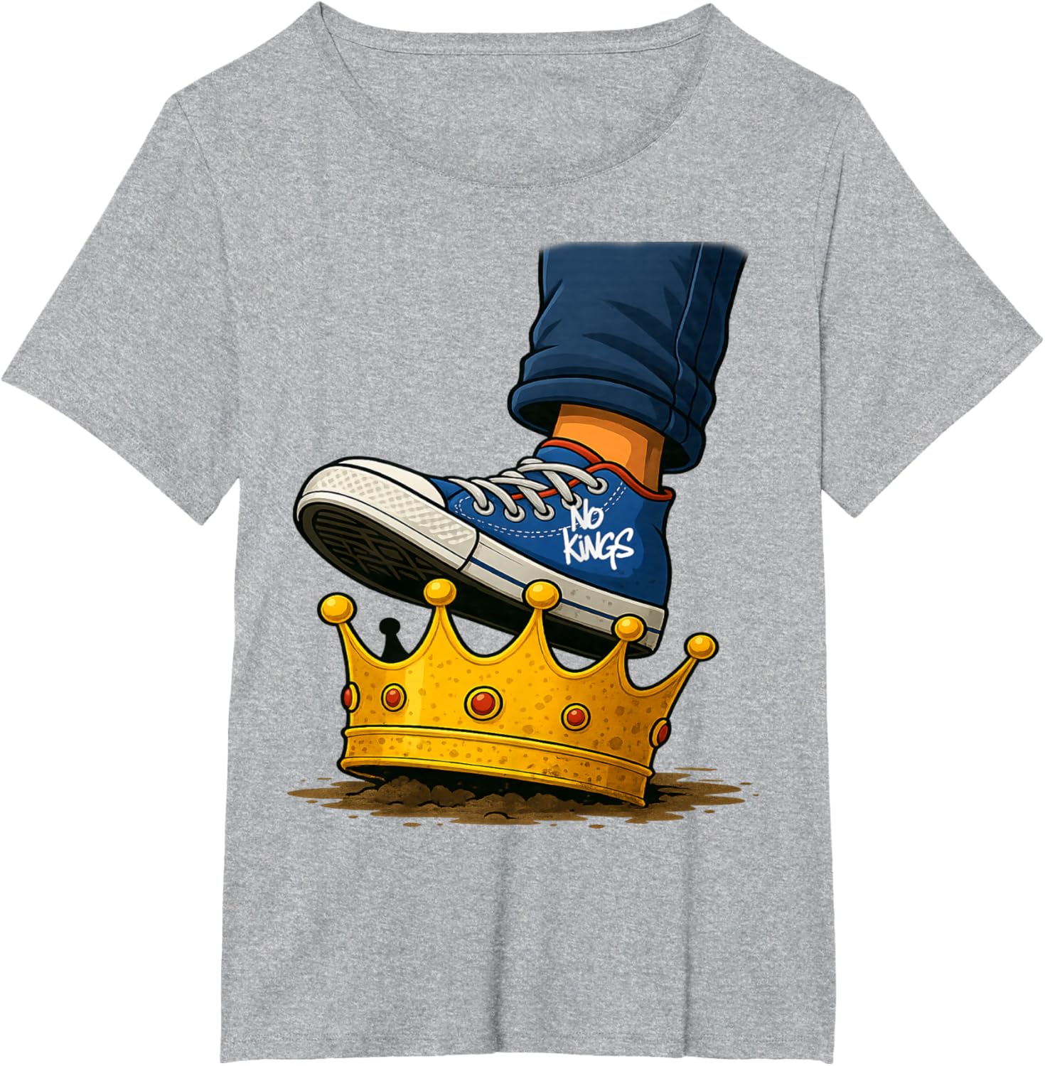 No Kings Shoe On Crown T-Shirt