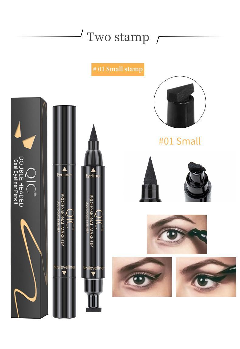 QIC 2-in-1 Stamp Eyeliner Pen | Waterproof & Smudge-Proof | Long-Lasting Winged Eye Makeup QIC 2-in-1 Stamp Eyeliner Pen | Waterproof & Smudge-Proof | Long-Lasting Winged Eye Makeup