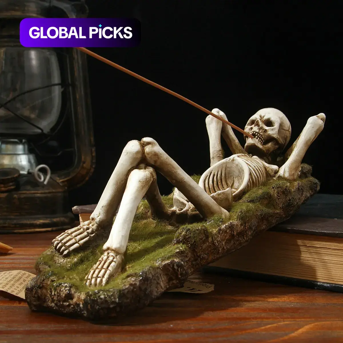 Resin Skull Incense Holder, Incense Dish, Halloween Party Decor, Day of the Dead Festival Ornament, Ghost House Decoration, Funny Gift for Friends, Home Fragrance Decor #GLOBAL PICKS
