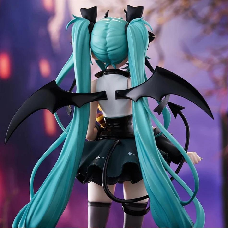Anime Little Devil Hatsune Miku Handmade Little Raccoon Chuyin Dark Angel Handmade PVC Model Animation Peripheral Ornaments