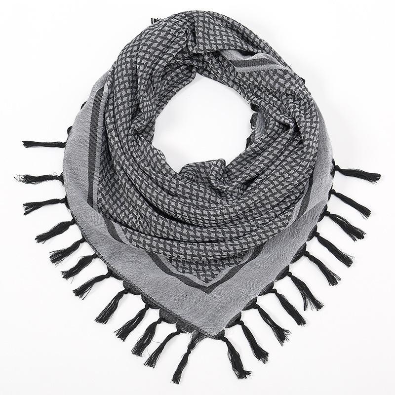 Tactical Military ShemaghScarf for Men and Women, 100% Cotton Keffiyeh Desert Wrap with Fringed Edges, Breathable Outdoor Headwear for Hiking, Camping, Airsoft, and Sun Protection in All Seasons fall hat western wear design style beret green cowboy Turban