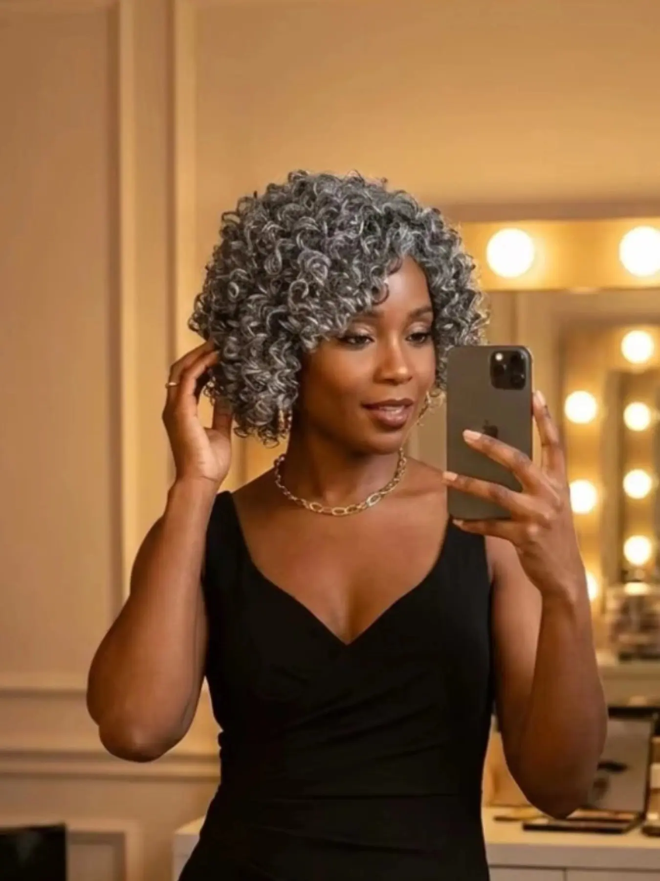 44# Charcoal Grey Short Pixie Cut Human Hair Wig for Black Women Layered Pixie with Bangs Glueless Wear & Go Brazilian Virgin Hair Soft Volume Lightweight Beginner Friendly Natural Everyday Look