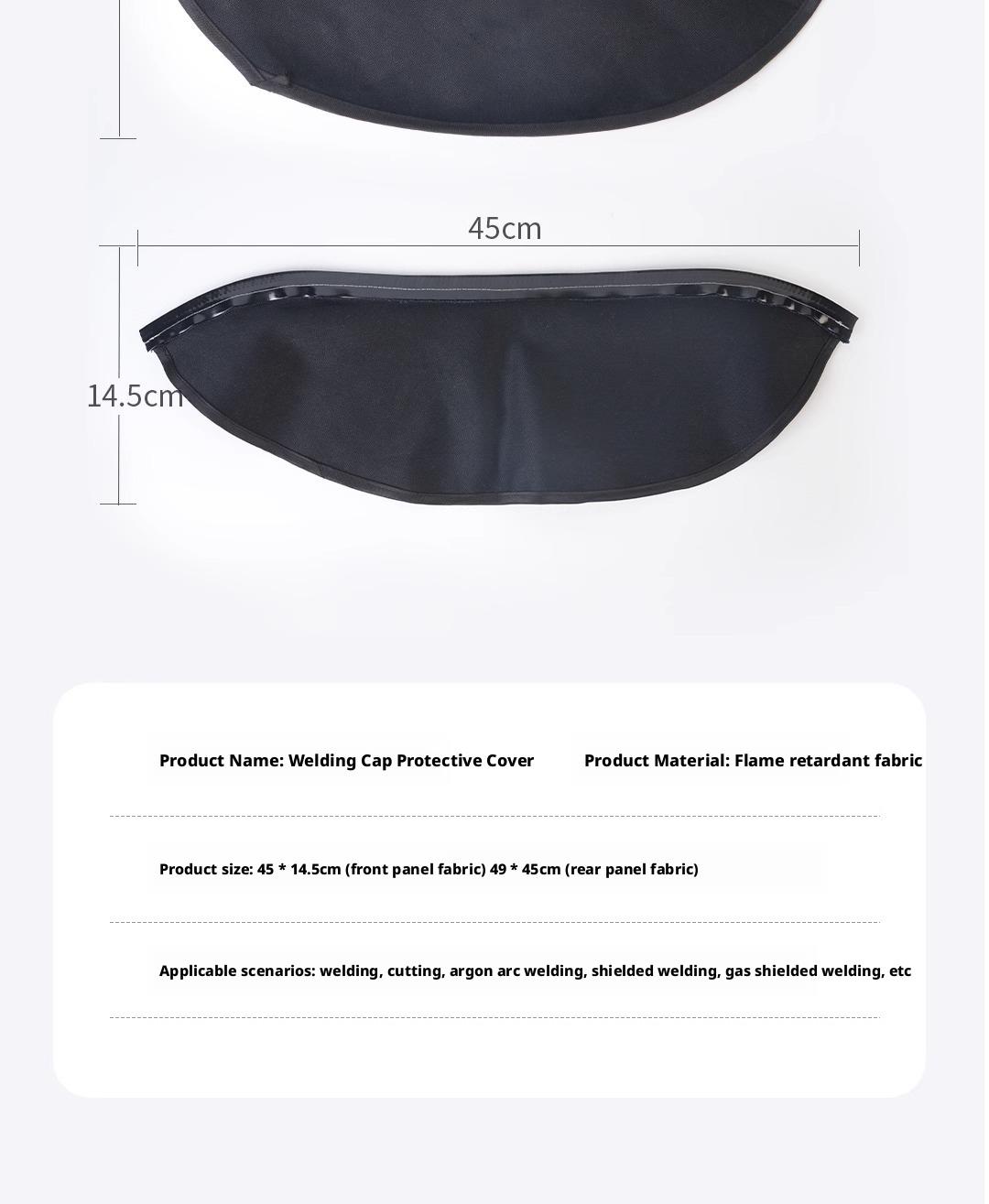 Welding Face-proof Hood, Front And Rear Cloth Covers, Welding Helmet Accessories, Welding Flame-retardant, Anti-spatter, Anti-backlight, Anti-scalding Protective Cover, Welder Gifts. dark  mode  glasses diy  welding  tool