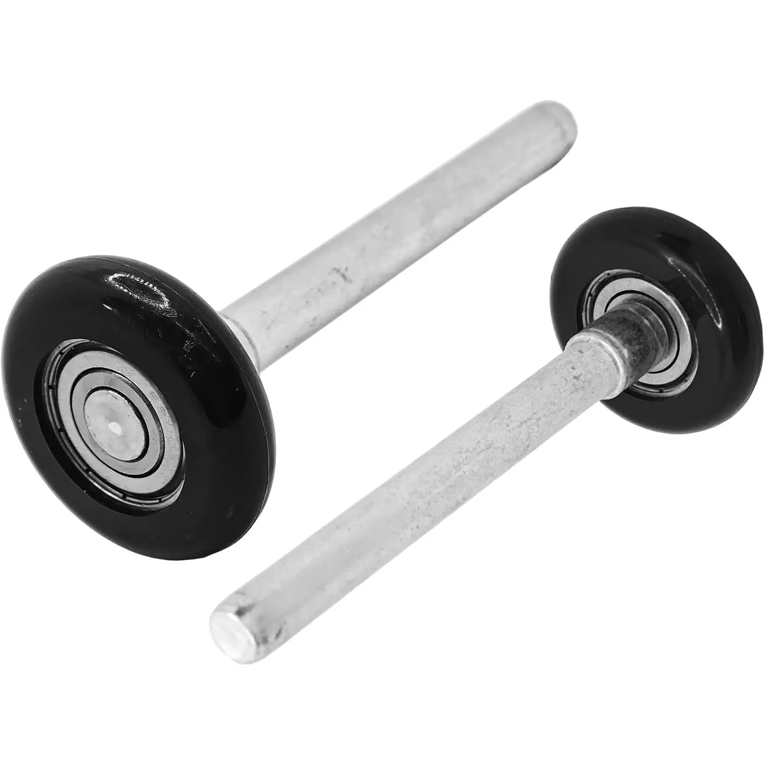 2 count 1.8" Ultra-Quiet Nylon Garage Door Rollers, 4.2" Stem, Heavy Duty Wheels with 6200Z Precision Bearings for Garage Door Track (Black)