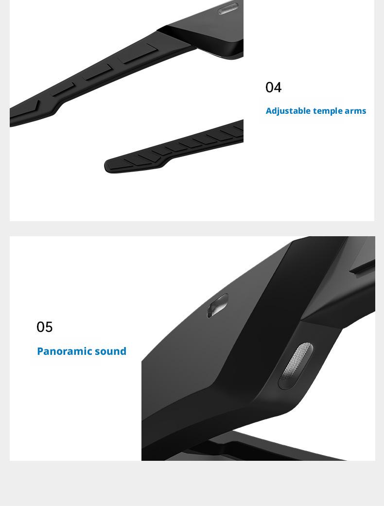 AI color-changing glasses, smart Bluetooth audio glasses, two-in-one headset, windproof goggles for cycling, outdoor sports cycling glasses