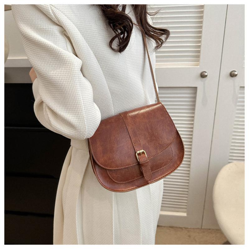 Today's Popular Bags, Simple Crossbody Bag, Casual Shoulder Underarm Saddle Bag
