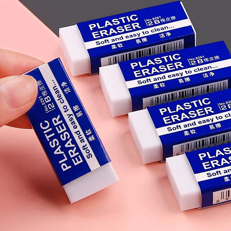 4/10/24 Pcs Erasers, 0.75*1.5 Inch, Compact and Portable, Simple Design, Ideal for Students, School, Art Studio, Error Correction