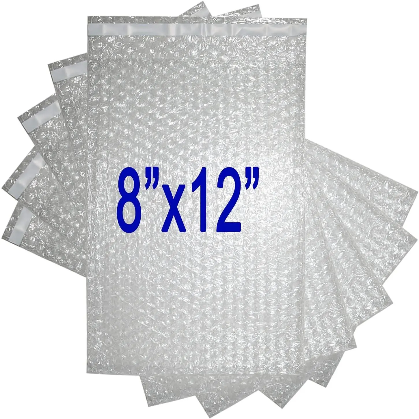 50Pack 8x12 INCH Bubble Out Bags Self-Seal Bubble Pouches for Moving, Shipping, and Storage, Wrap Cushioning Packaging Bag Double-Side Premium Sealing Bubble Out Pouch