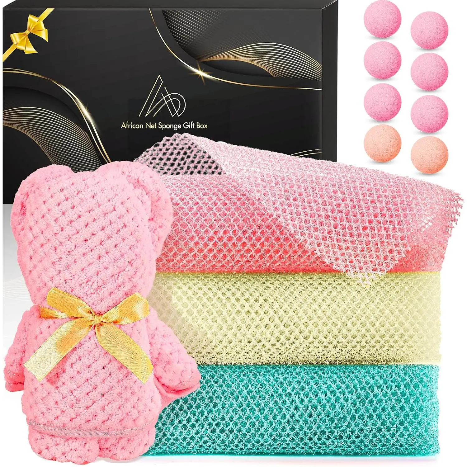 Net Sponge 12-Pack,  Bath Sponge for  Care, Ideal for   & Birthday Gifts for Women, Men, Daughter, Son, Mother,