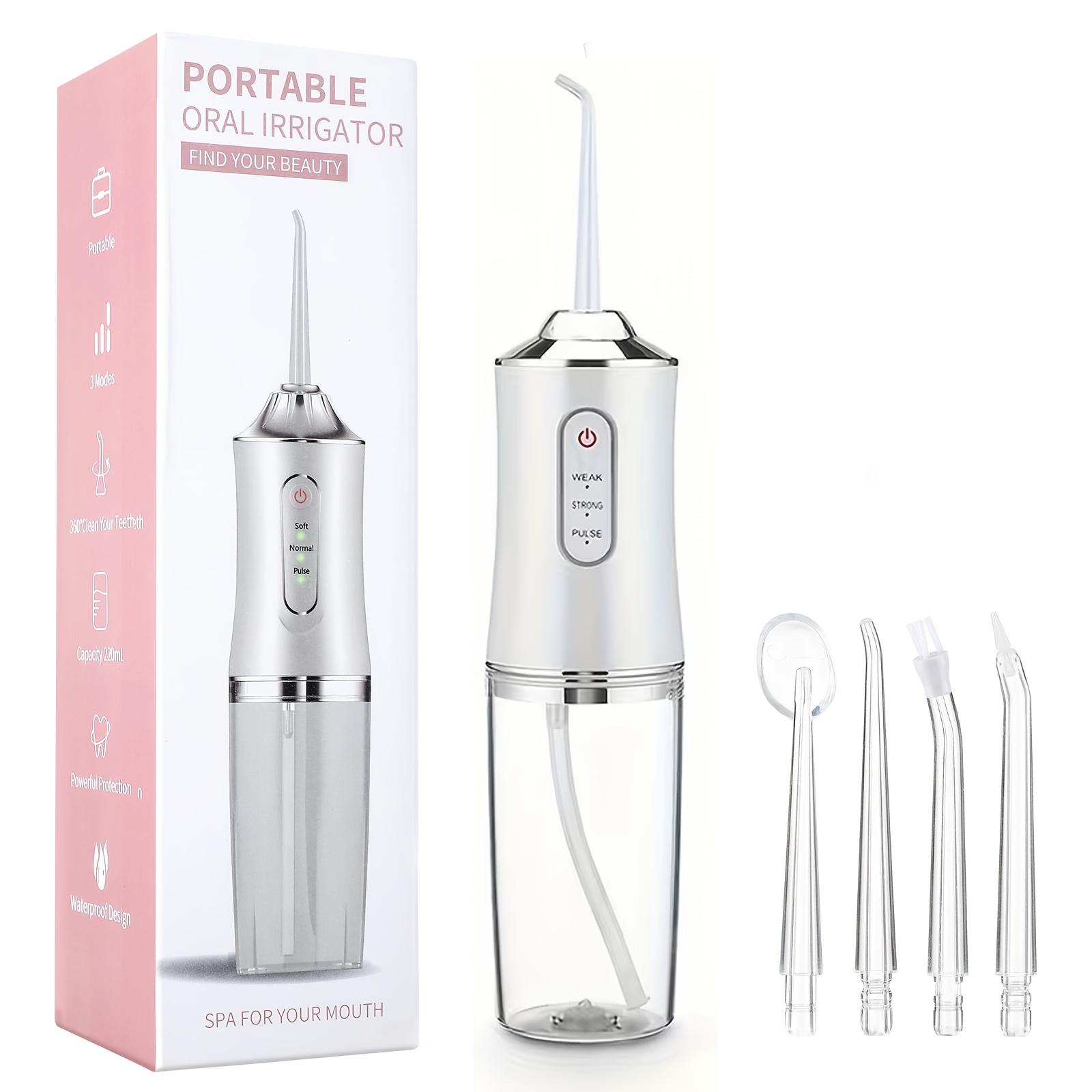Rechargeable Water Flosser, Cordless Dental Flosser, Portable Oral Irrigator with 4 Counts Jet Tips, Waterproof Teeth Cleaner, 3 Modes Teeth Cleaning Tool for Home & Travel #TOP PICKS