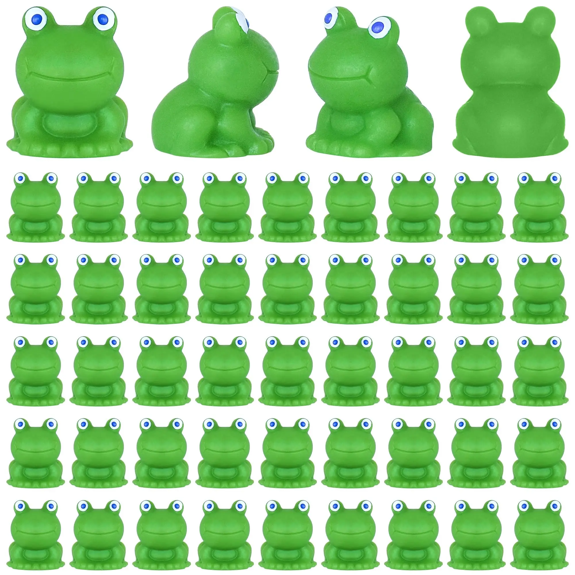 20/50/100 pcs mini resin frog figurines,cute garden ornaments and flower pot accents. Suitable for micro-landscape decoration (arranging succulent pots, moss scapes, or mini gardens), cake toppers, gardens, dollhouses, landscaping, fish tank decor.