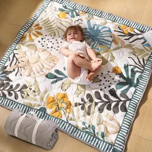 Baby Play Mat for Floor, 50"x50" Thickened Playpen Mat, Playmate for Baby Tummy Time, Waterproof & Non-Slip, Foldable Outdoor Mat with Carrying Handle, Forest Worldfidget toys