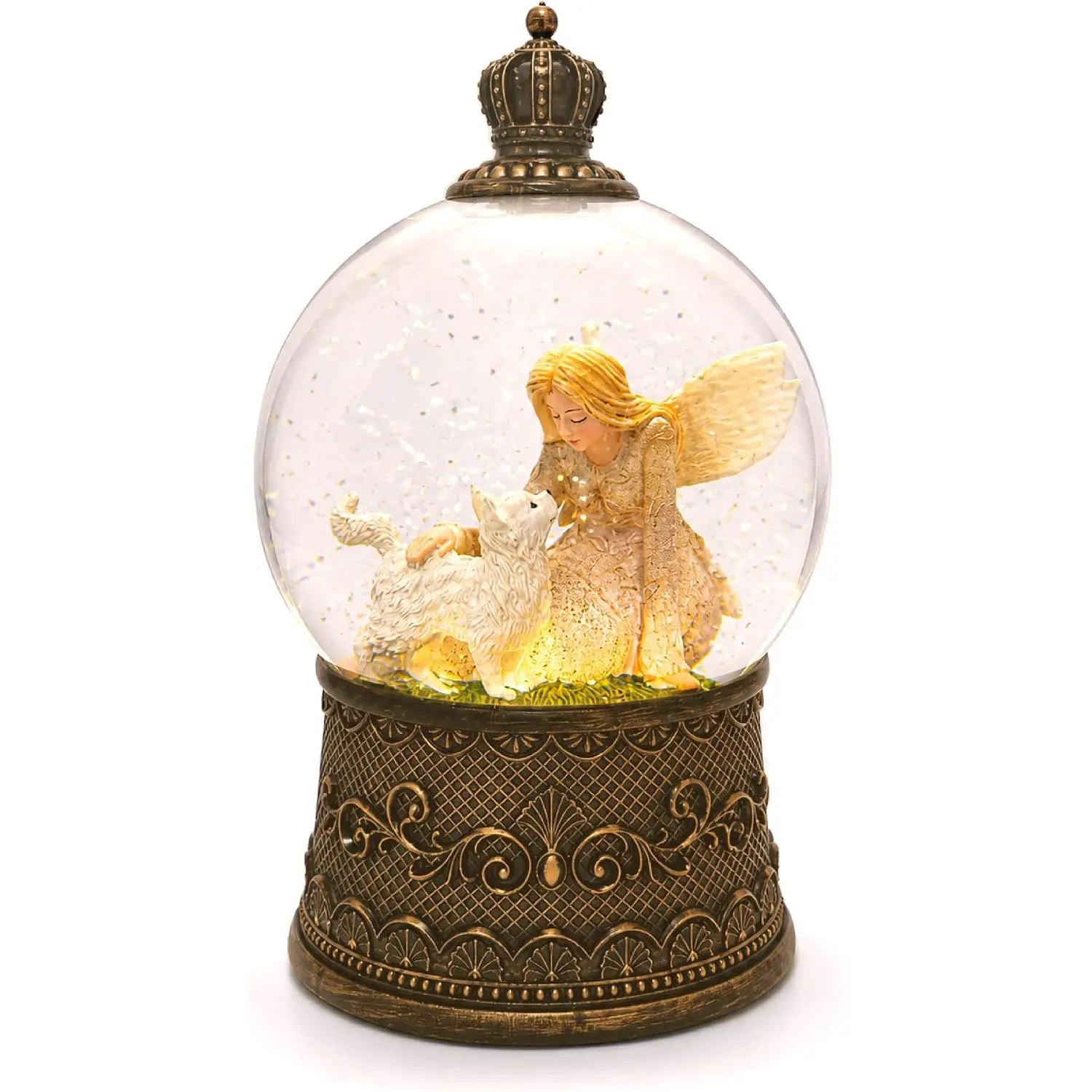Memorial Gifts for Loss of  Sympathy , Snow Globe with Auto Swirling Glitter & 6H Timer,  or USB ,  Remembrance Gifts for  Decor