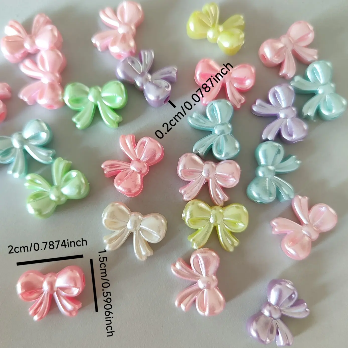 20pcs Acrylic Butterfly Beads, 20x15mm Multicolor Large Hole, DIY Jewelry Making Supplies, Phone Chain Accessories, Craft Materials