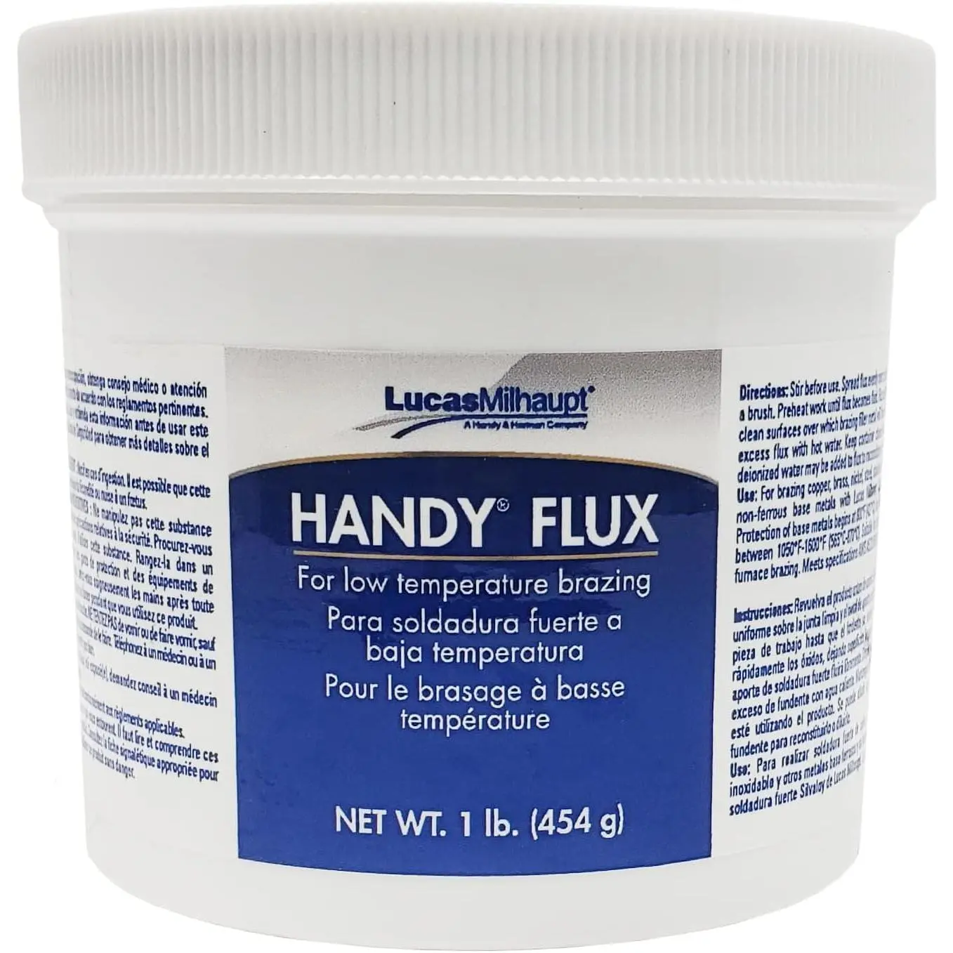 Handy Flux Paste - Professional Solder for , , , Copper, Brass, Steel - High Heat,  Bond, Easy Cleanup after Soldering - 1 Lb Jar