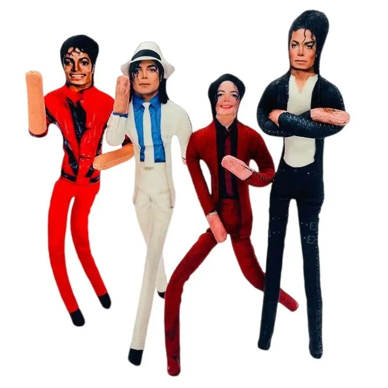 Michael Bendable Plush Doll Flexible Wire Frame Poseable MJ Abstract Rat Jerky Doll King of Pop Collectible Toy Fan Gift