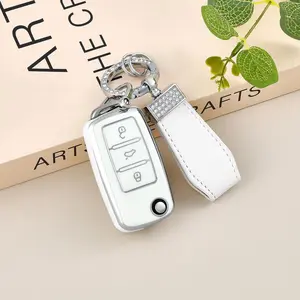 for Volkswagen keycases With Diamond Crown Keychain Lavida, Bora, Tiguan, Santana, Sagitar, Lingdu, Jetta, Tange Shell, Buckle