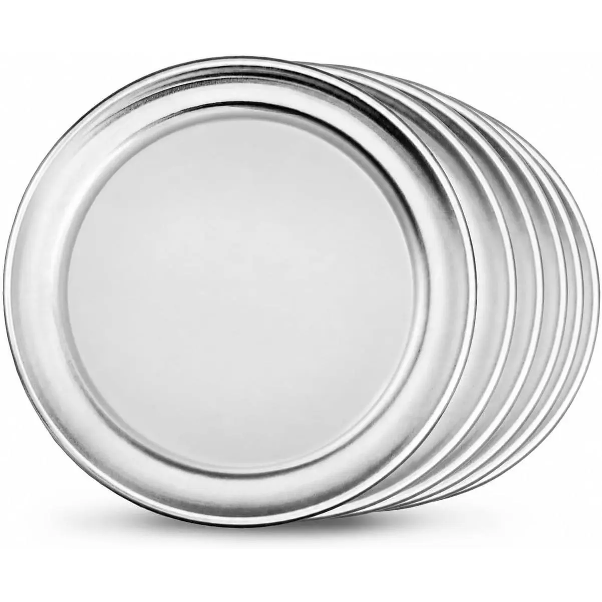 Restaurant-Grade  Pizza Pan/Tray, Wide Rim, 8 Inch, Pack of 6