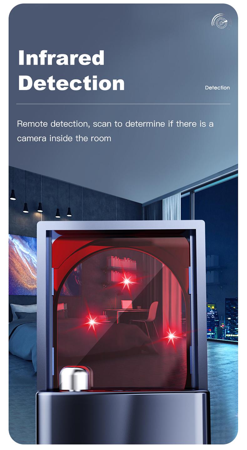 Multi-Functional RF Signal DetectorHidden Camera Detector Anti-Spy Car GPS Tracker Listening Device Bug RF Wireless All Signal Scanner Gadget Security Protection