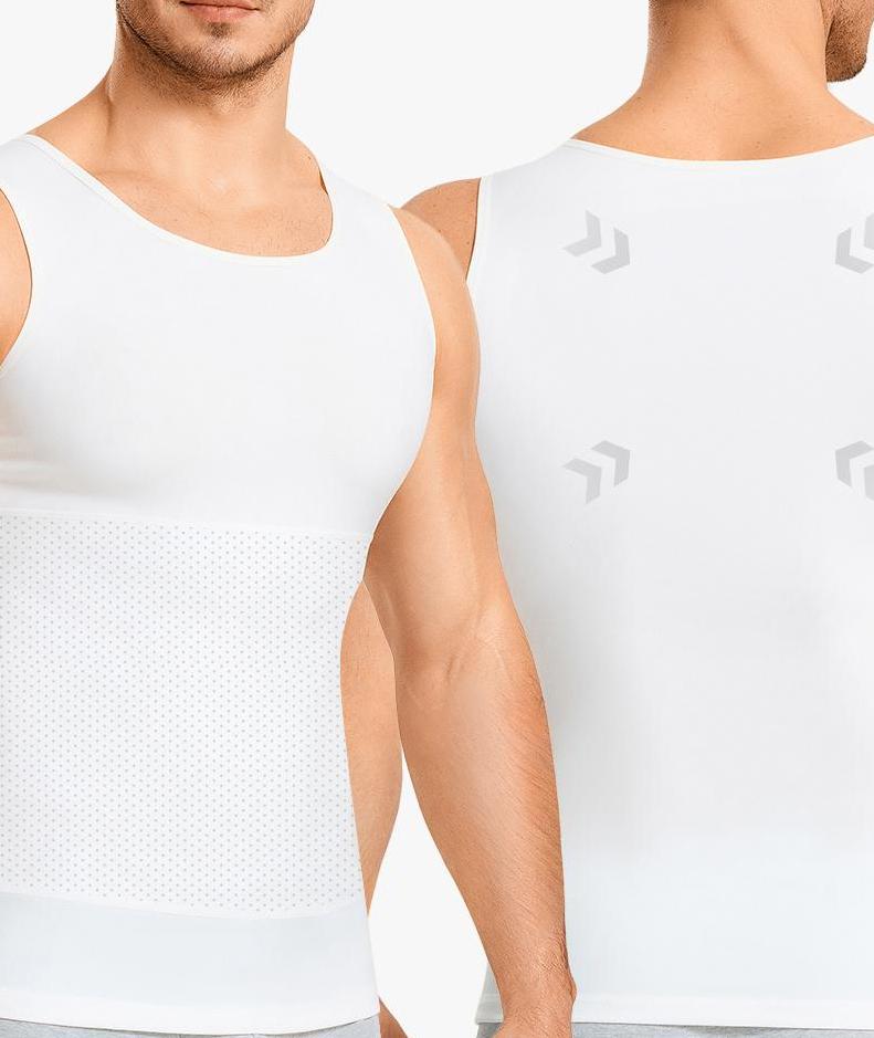 [2 Pack]Men's Compression High Stretch Tummy Shapewear Tank Tops Fajas Dry Fit Wicking Gym Shirt SpringStatements tracksuits men