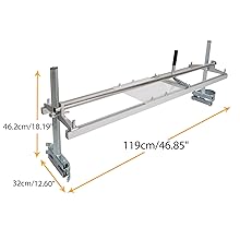 Portable Sawmill 48 Inch Chainsaw Mill Planking Milling 14"-48" Guide Bar Lumber Sawmill Aluminum Steel Heavy Duty Power Tools Tool Box