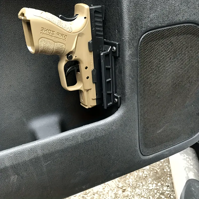 Magnetic Gun Holster - 1-Piece Quick-Release, Ambidextrous Black Design, Concealed Mounting for Handguns/Rifles, Suitable for Cars, Walls