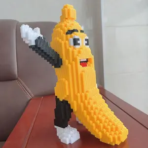 1100+Pcs Funny Banana Micro-Bead Interlocking Bricks 3D Ornaments, Creative Fun Assembly Puzzle Model Trendy Toy Gift, Halloween, Christmas, Thanksgiving