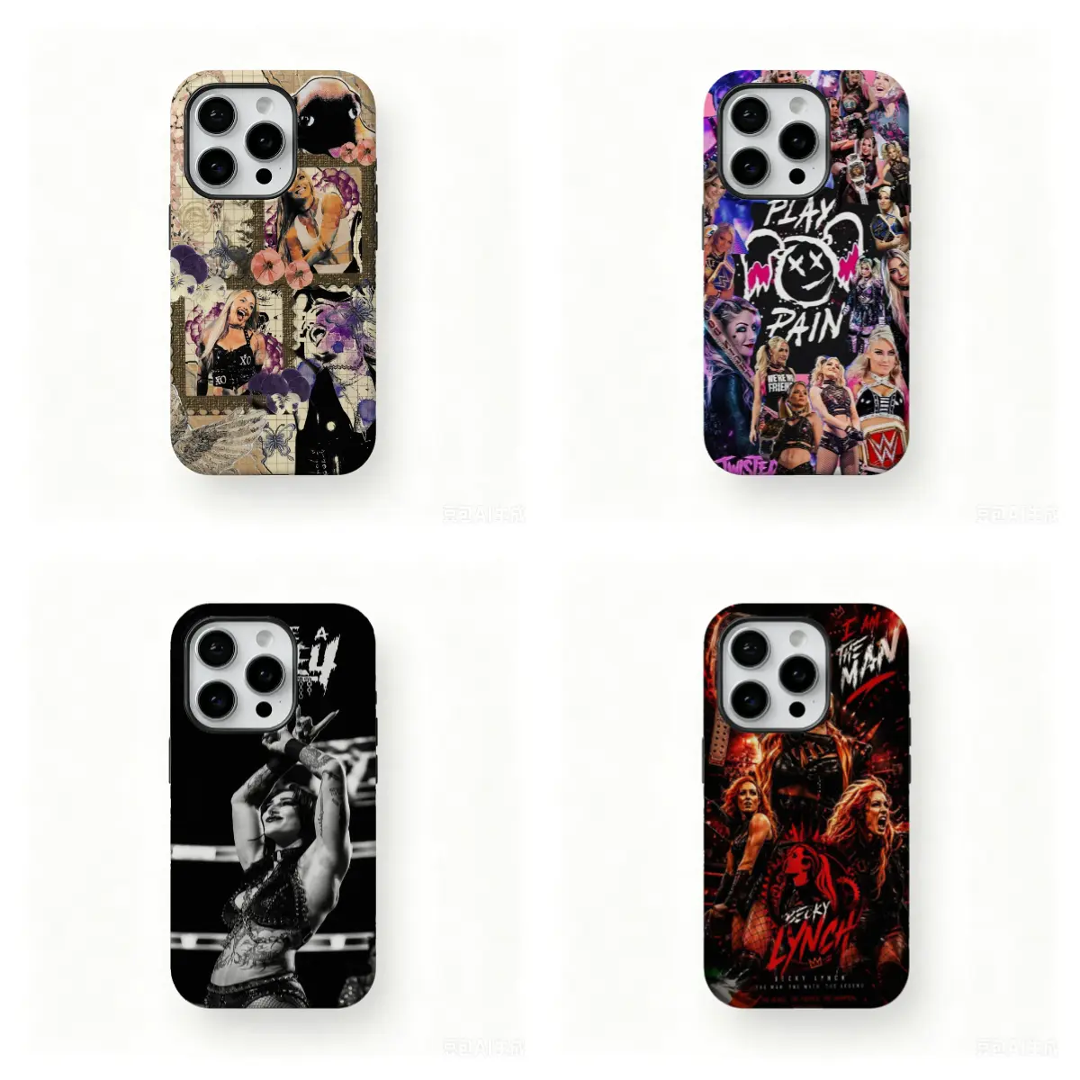 WWE Female Wrestler Iconic Phone Case, Legendary Wrestler Collection, Iconic Woman Wrestling Star Black Phone Cover,for iPhone17,16,15,14,13,12Plus,Pro,Max and Samsung Galaxy S22-26, Accessories, Iconic Art